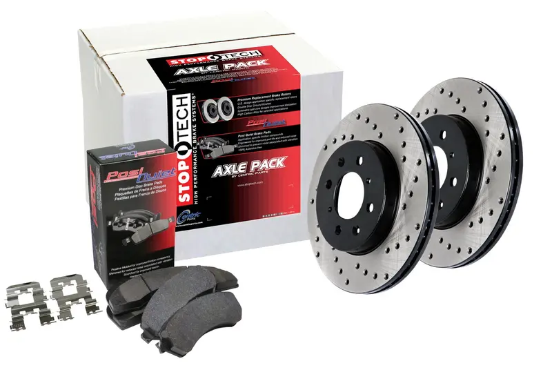 Stoptech Street Axle Pack – Front-Only Drilled Brake Kit For Balanced Upgraded Stopping 1