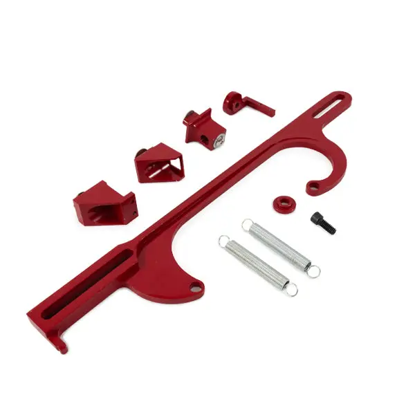 Top Street Performance Jm3101R Red Aluminum Throttle Cable Bracket – Compatible With Holley 4150/4160 4-Barrel Carburetors 1