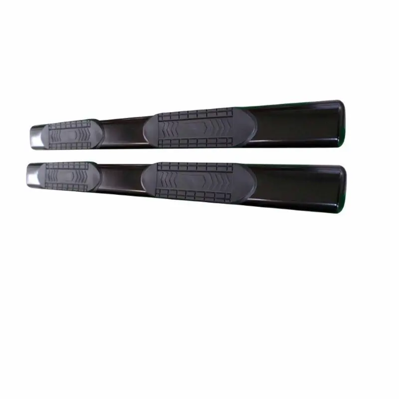 Trailfx Oval Step Bar – 6-Inch Black Powder-Coated Steel Side Step With Welded End Caps 1
